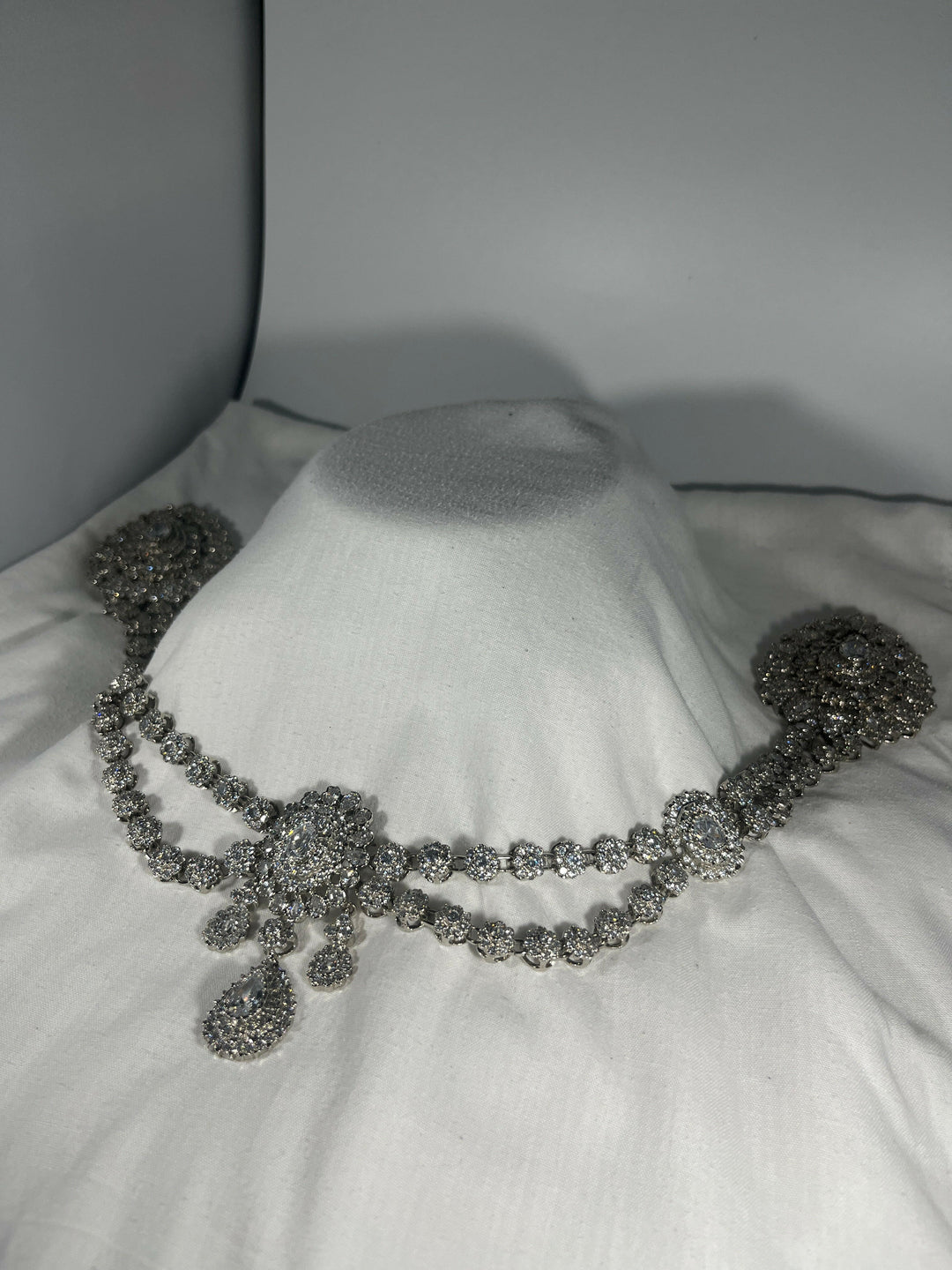 Bridal Silver Diamanté set