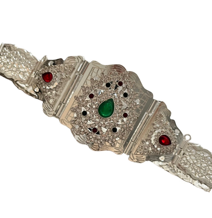 Emerald & Ruby Silver Taqlidi belt