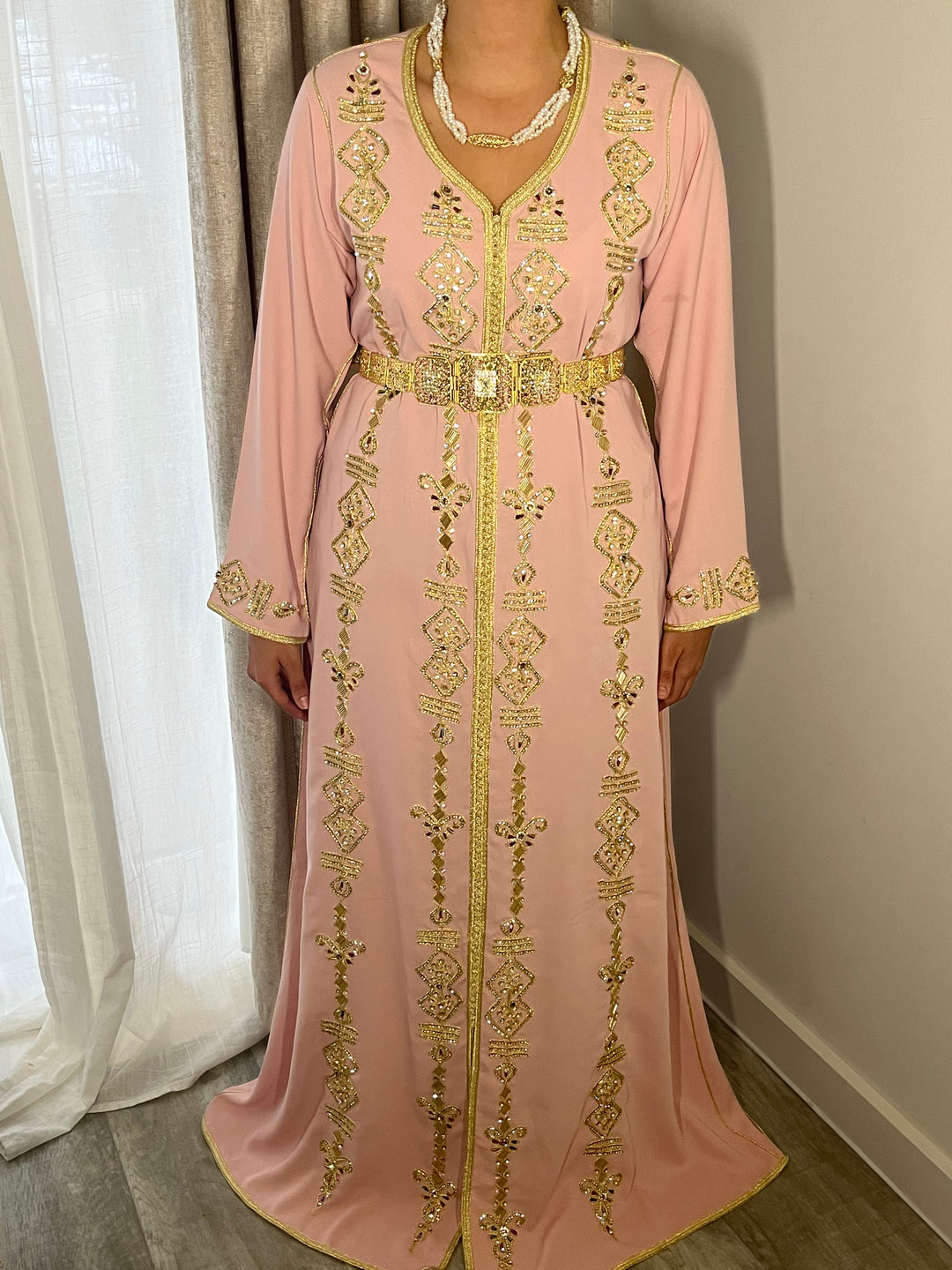 pink caftan elegant kaftan Moroccan for sale