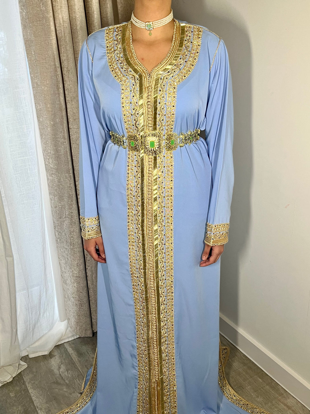 Long sleeve on sale caftan maxi dress